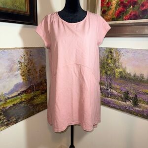 Paisley Vine Pink Top high low